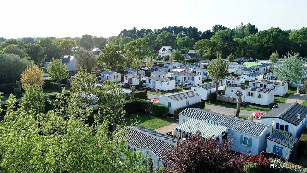 Vue aérienne de notre camping proche de Carnac