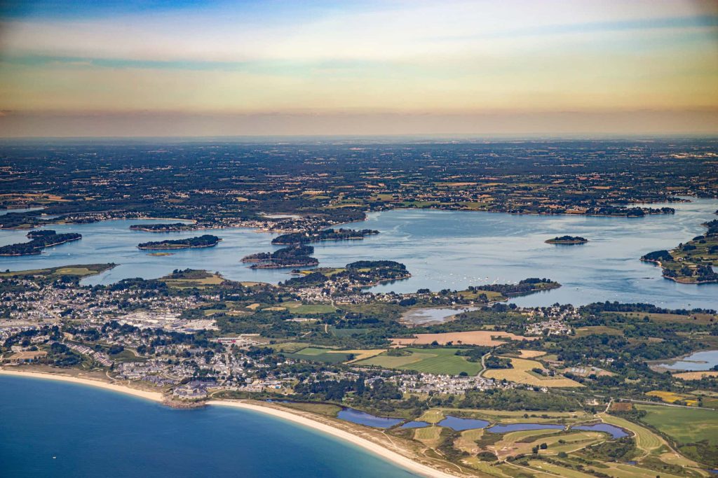 Vue aérienne golfe du Morbihan - Camping l'Evasion